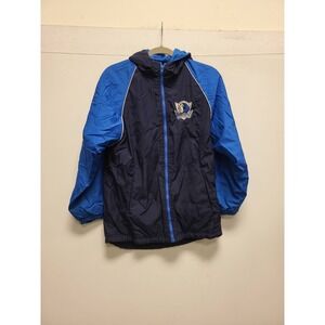 Reebok Dallas Mavericks NBA Jacket Blue Navy Full Zip Hooded Mens Coat